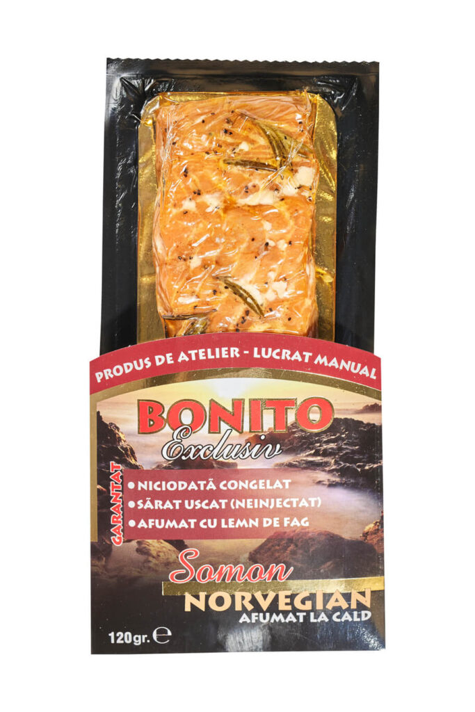Somon norvegian afumat la cald