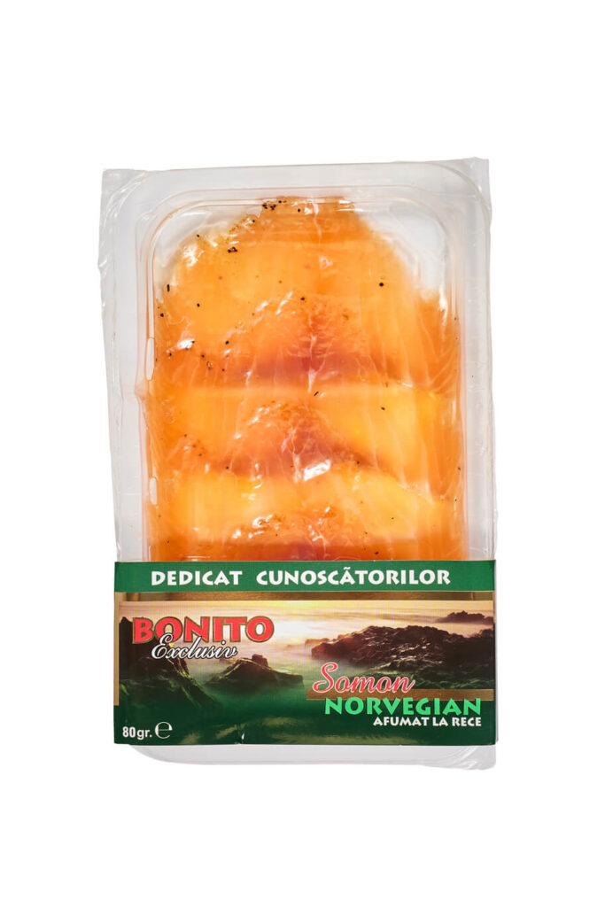 Somon norvegian afumat la rece